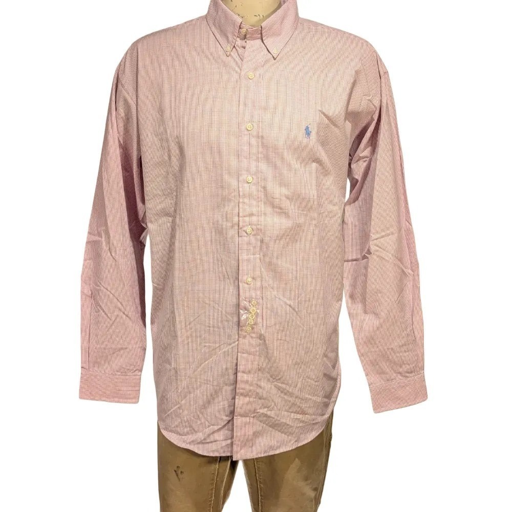 VTG Polo Ralph Lauren Blake Men's Cotton Button Down Shirt Sz L NWT